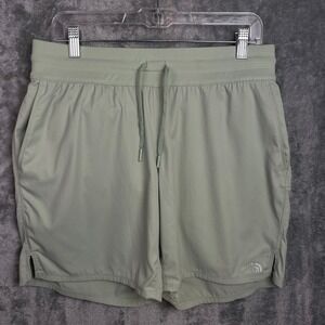 The North Face Shorts Women's L Green Aphrodite Motion Bermuda Hiking Active 7"